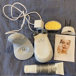 Nuface toning device, lip & eye enhancer, wrinkle reducer laser & gel primer